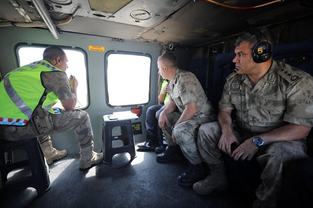 Iğdır'da trafik kurallarına uymayan sürücüler helikopter ile denetlendi