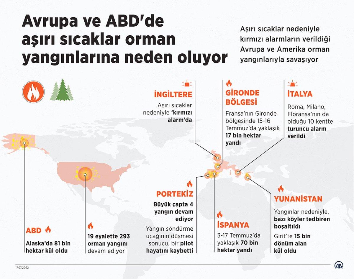 İspanya ve İtalya'da orman yangınları