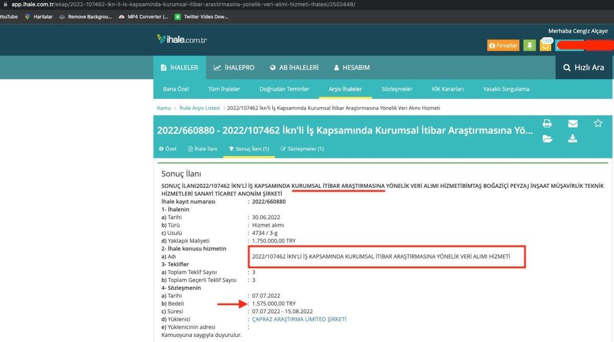 Ekrem İmamoğlu'nun ankete harcadığı para ortaya çıktı