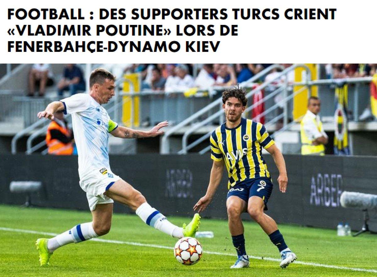 Fenerbahçe taraftarının 'Vladimir Putin' tezahüratı dünya basınında
