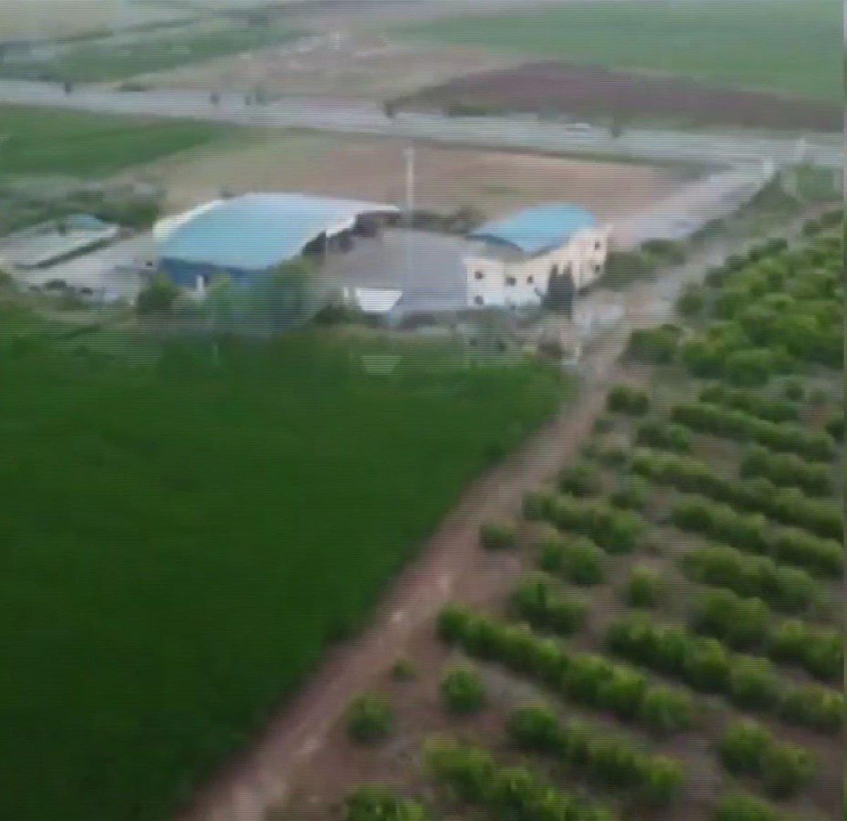 Adana'da acıkan kuzenine drone ile kebap gönderdi