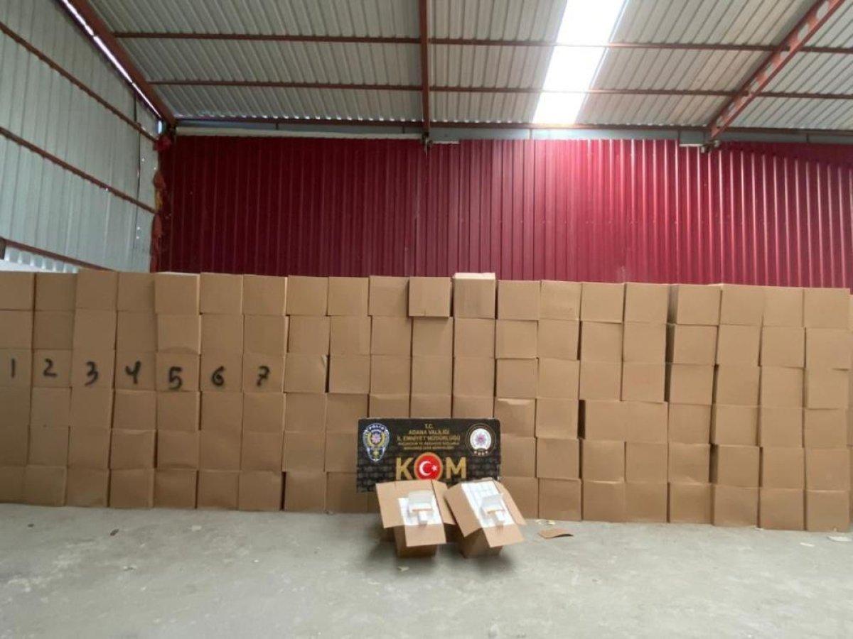 Adana'da 39 milyon boş makaron ele geçirildi