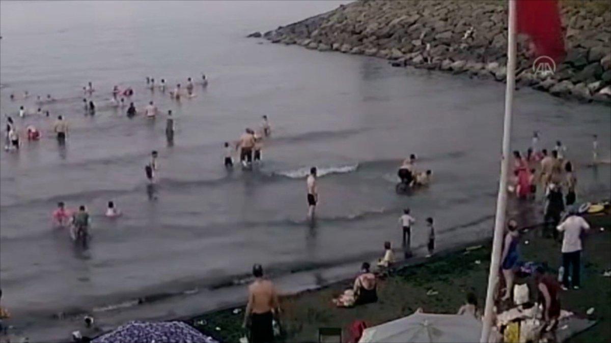 Trabzon'da denizde çocuğu köpek ısırdı