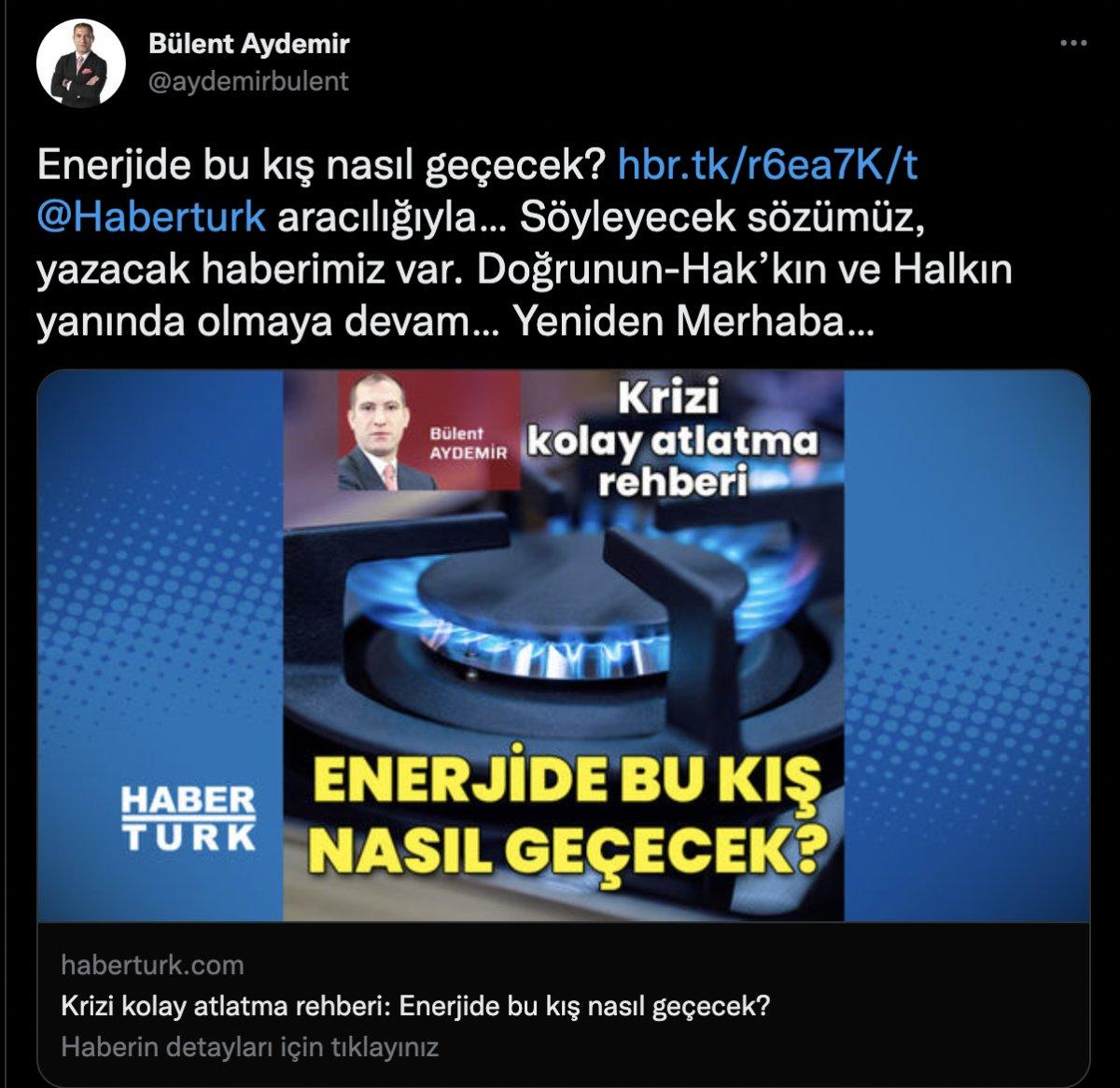 Bülent Aydemir, Habertürk'e geri döndü