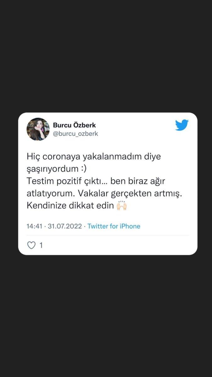 Burcu Özberk koronavirüse yakalandı