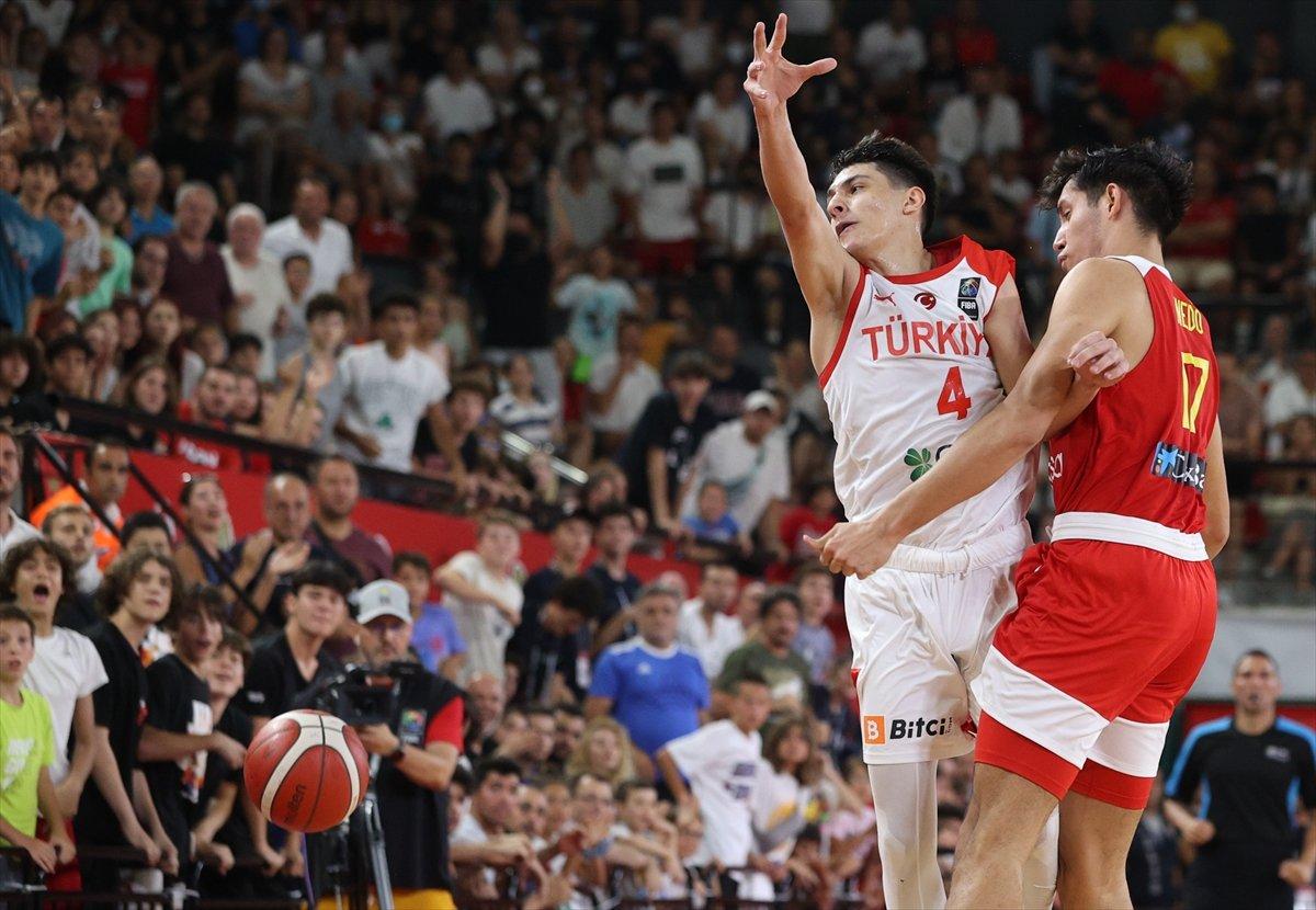18 yaş altı basketbolcular Avrupa'da ilk yenilgiyi İspanya'ya karşı aldı