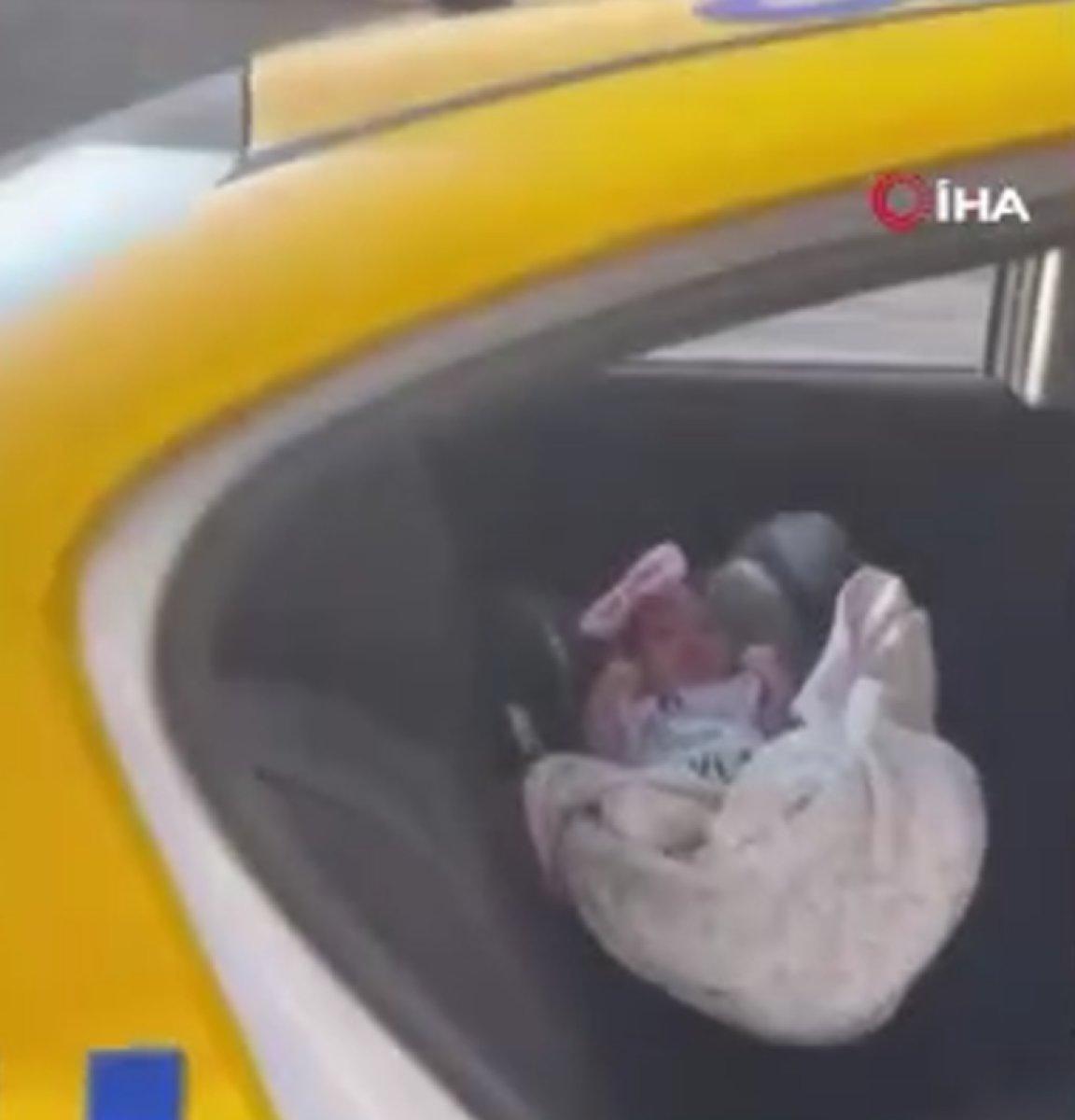 Esenyurt’ta taksi şoförü mesafeyi uzun buldu, bebekli aileyi mağdur etti