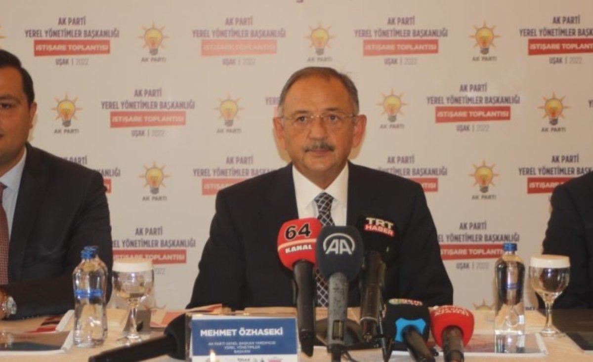 Mehmet Özhaseki: CHP Belediyesi denilince akla; çöp, çamur ve yolsuzluk gelir