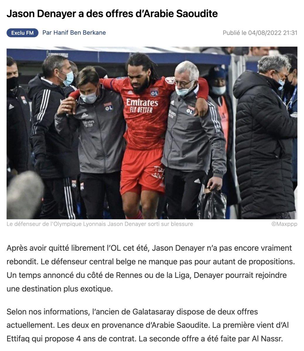 Jason Denayer'e Suudi Arabistan'dan teklif geldi