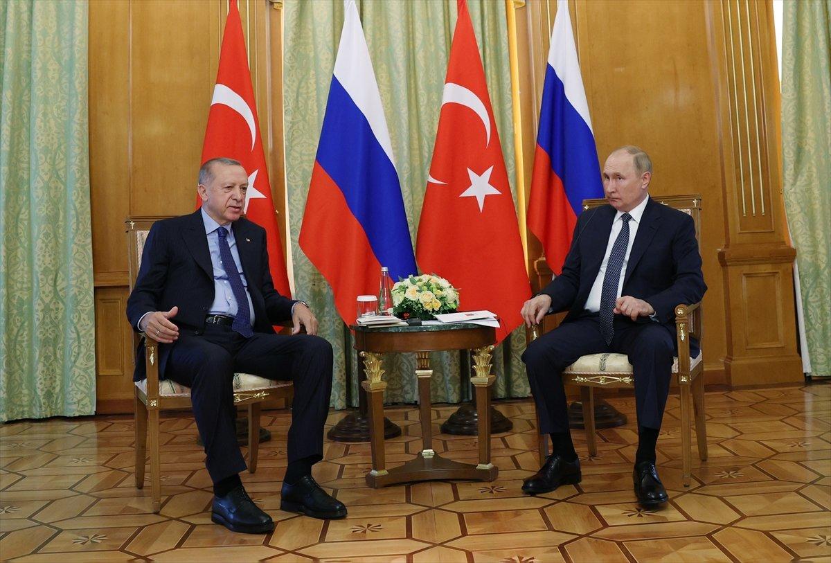 Cumhurbaşkanı Erdoğan ve Putin görüşmesi sona erdi