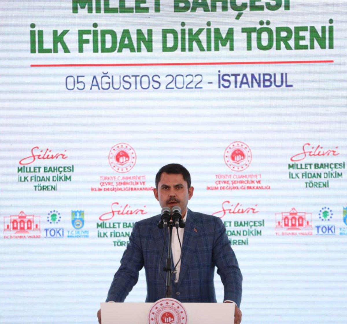 Murat Kurum, Silivri'deki Millet Bahçesi Fidan Dikim Töreni'ne katıldı