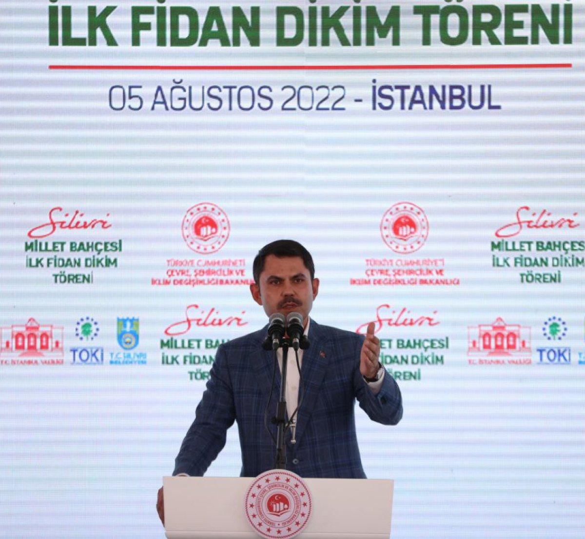 Murat Kurum, Silivri'deki Millet Bahçesi Fidan Dikim Töreni'ne katıldı