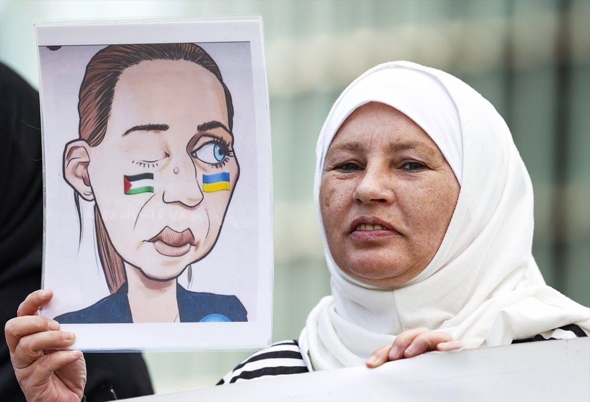 Almanya'da İsrail’in saldırısı altındaki Gazze için dayanışma gösterisi yapıldı