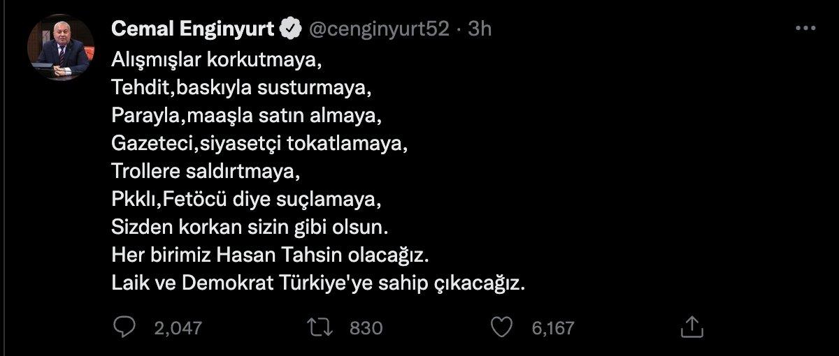 Cemal Enginyurt ve koruması hakkında soruşturma başlatıldı