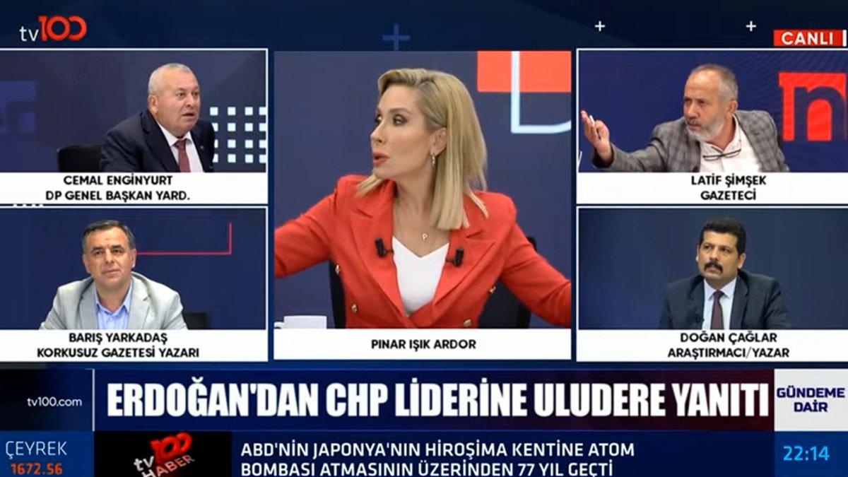 Cemal Enginyurt ile Latif Şimşek canlı yayında burun buruna geldi