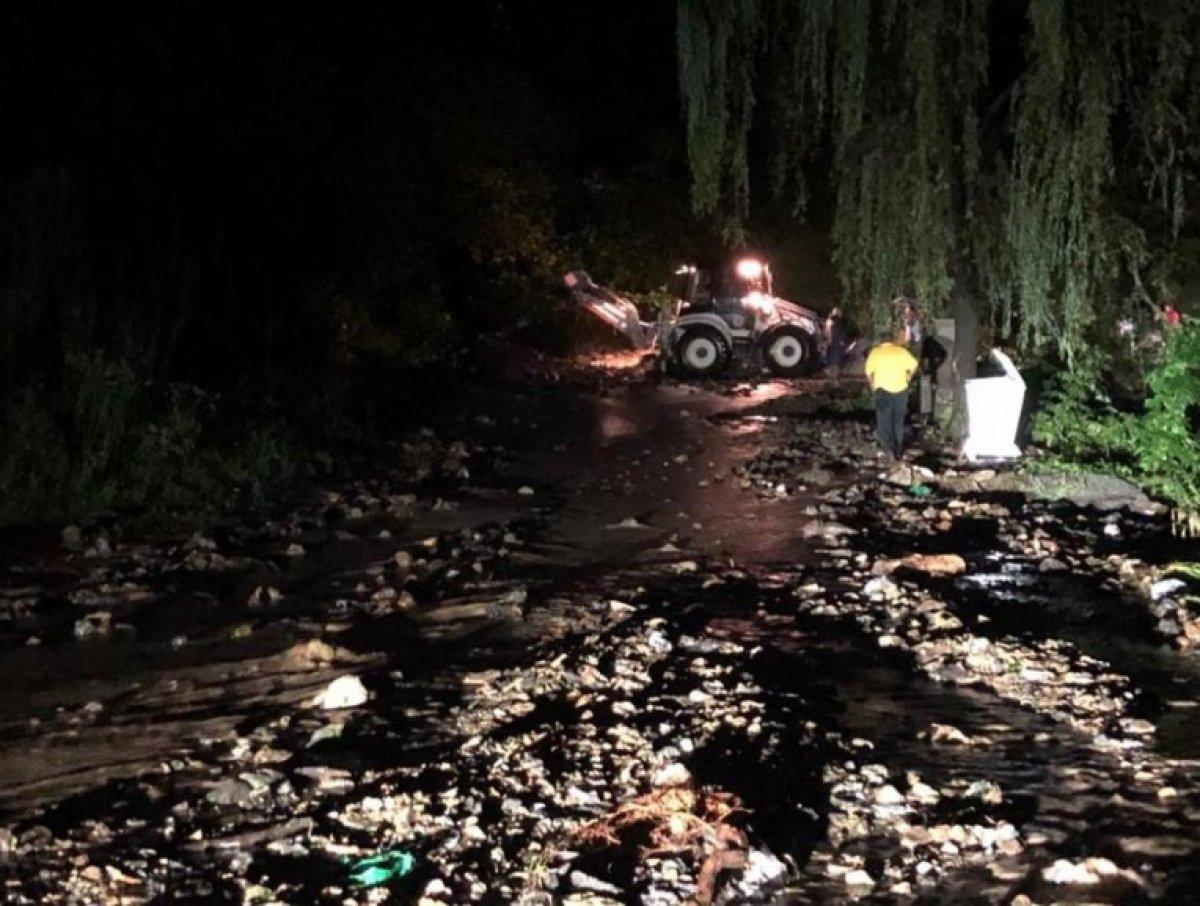 Giresun'da şiddetli yağış sonrası sel ve heyelan