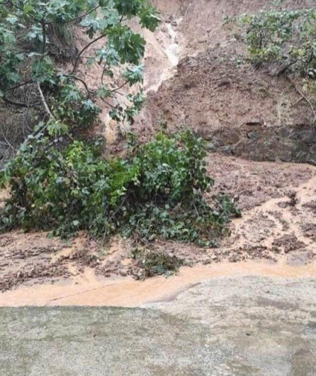 Giresun'da şiddetli yağış sonrası sel ve heyelan