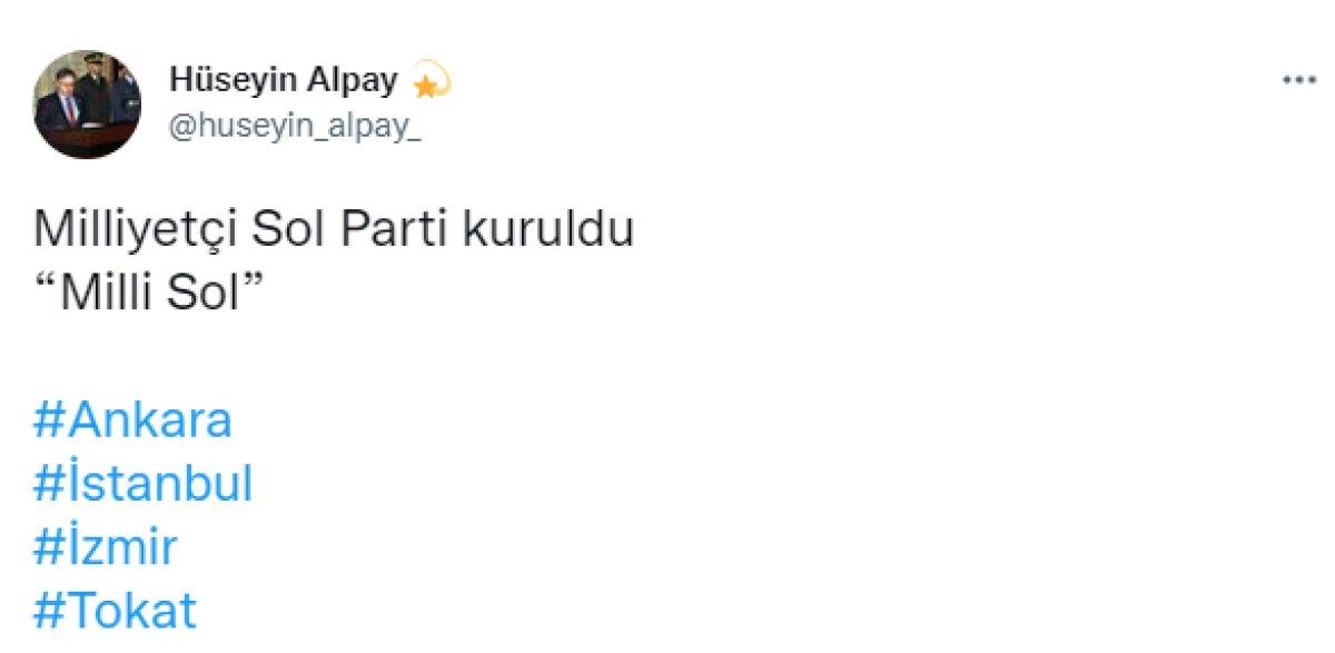 Yeni siyasi parti 'Milli Sol' kuruldu
