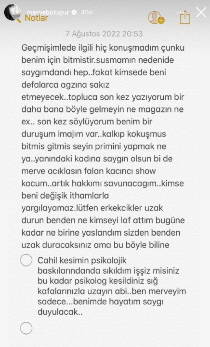 Merve Boluğur, Murat Dalkılıç'a cevap verdi