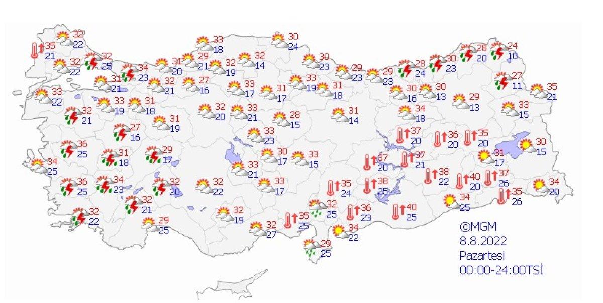 İç Ege ve Batı Akdeniz'in iç kesimleri için kuvvetli sağanak uyarısı