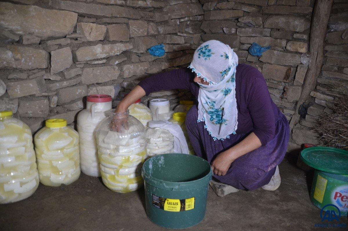 Muş'ta yaylaya çıkan kadınların zorlu mesaisi sürüyor