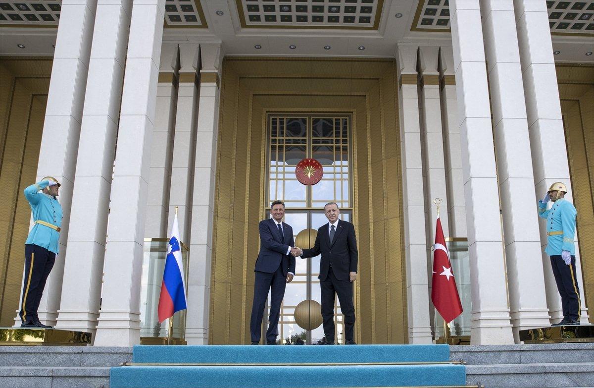 Cumhurbaşkanı Erdoğan, Slovenyalı mevkidaşı Pahor'u ağırladı