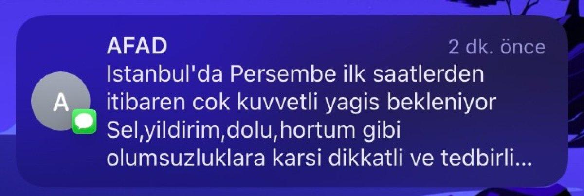 AFAD'dan İstanbullulara kuvvetli yağış uyarısı