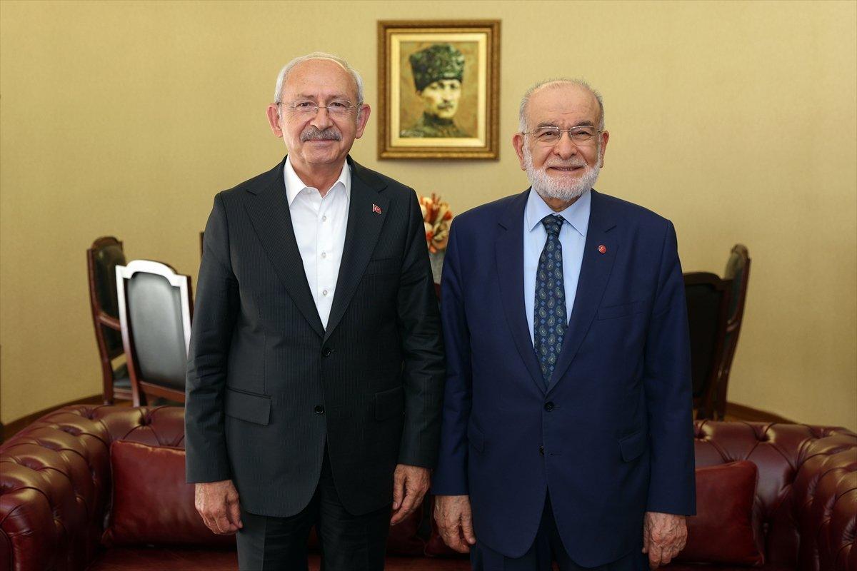 Kemal Kılıçdaroğlu, Temel Karamollaoğlu'nu kabul etti