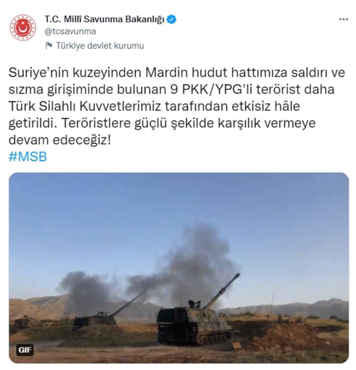 Sızma girişimindeki 9 terörist etkisiz hale getirildi