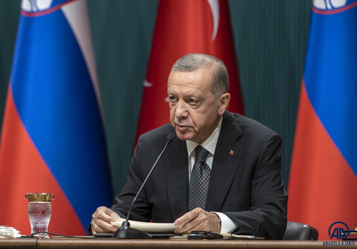 Cumhurbaşkanı Erdoğan, Slovenya Cumhurbaşkanı Pahor'u kabul etti