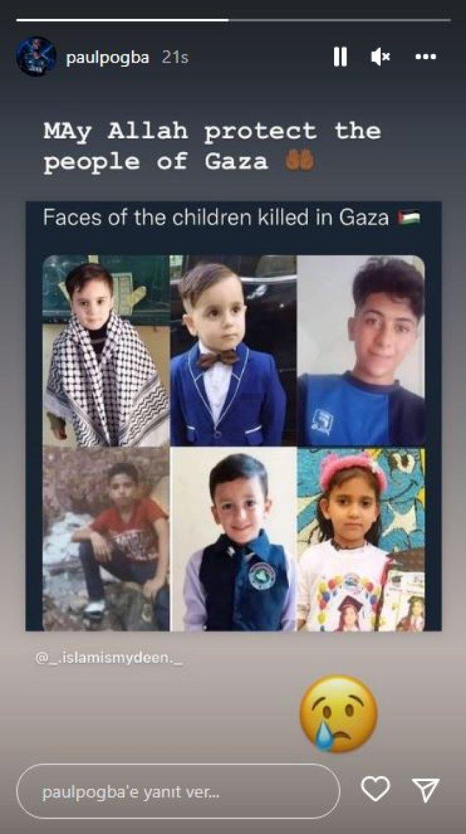 Paul Pogba'dan Gazze paylaşımı