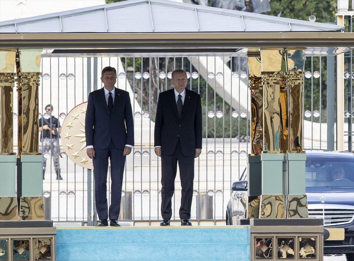 Cumhurbaşkanı Erdoğan, Slovenyalı mevkidaşı Pahor'u ağırladı