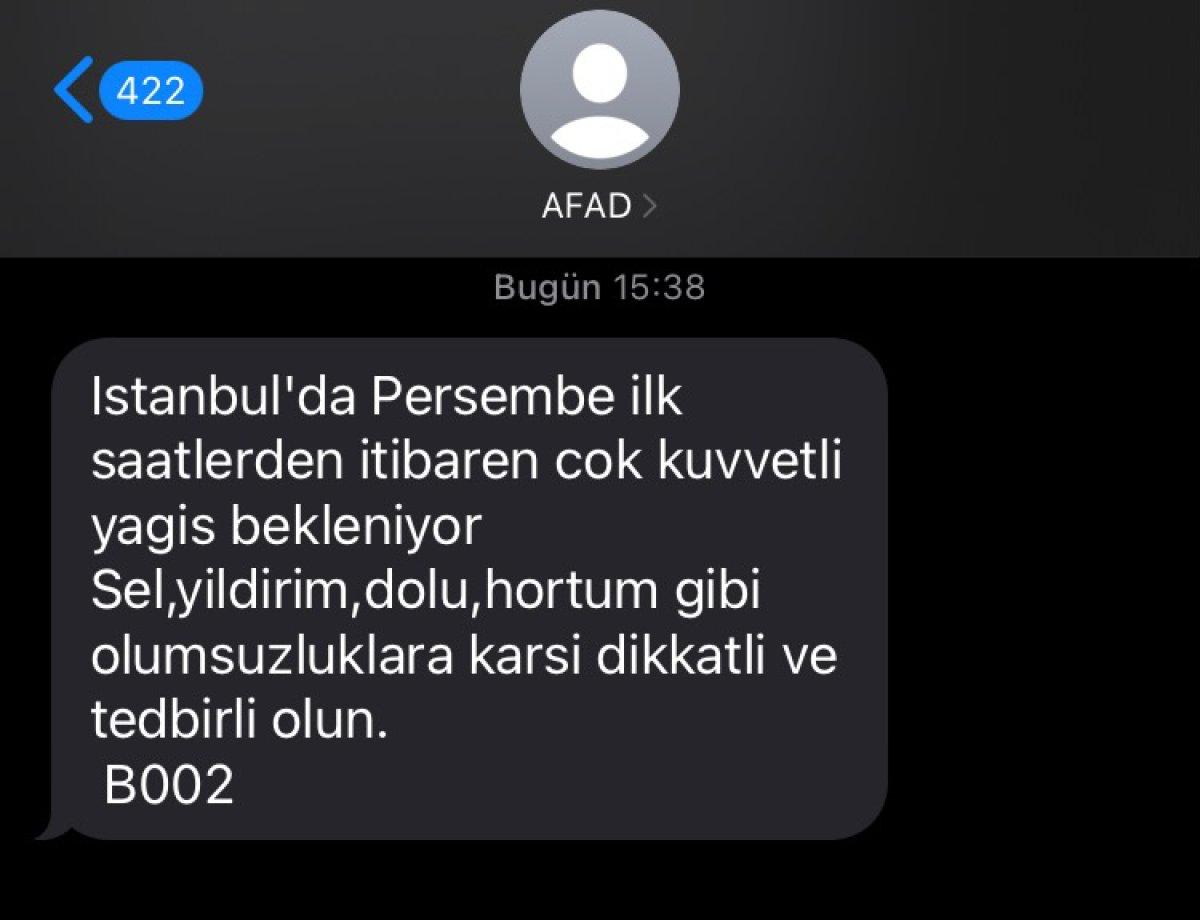 AFAD'dan İstanbullulara kuvvetli yağış uyarısı