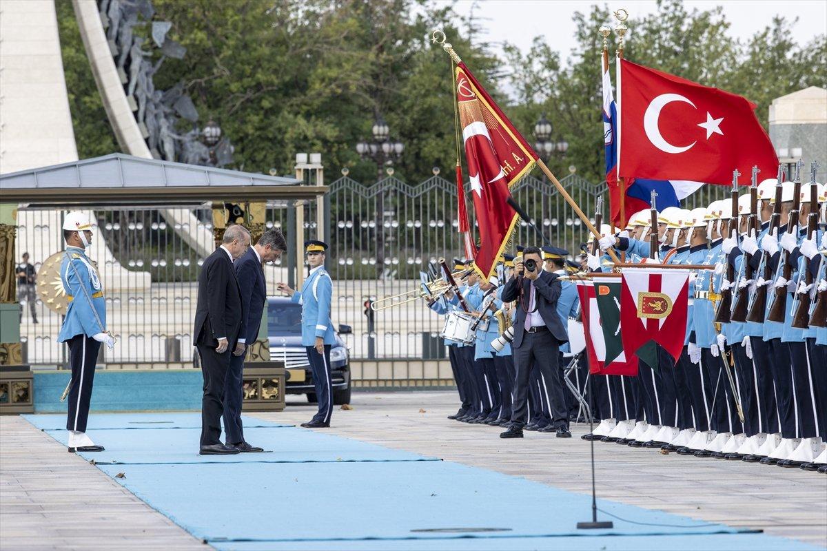 Cumhurbaşkanı Erdoğan, Slovenyalı mevkidaşı Pahor'u ağırladı