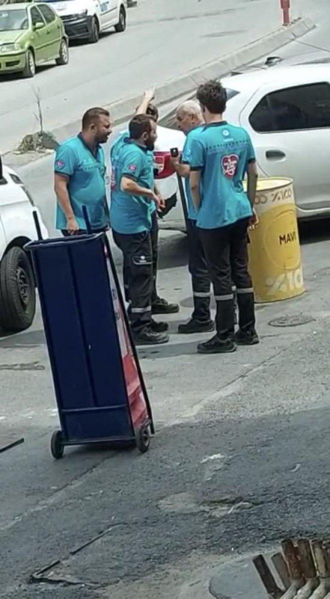 Şişli'de yol çalışması sırasında doğalgaz borusu patladı