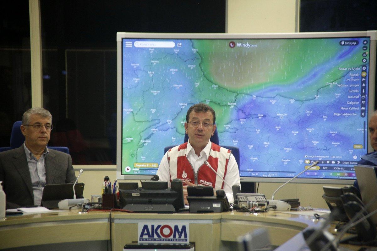 Ekrem İmamoğlu, yağış öncesi AKOM’a gitti