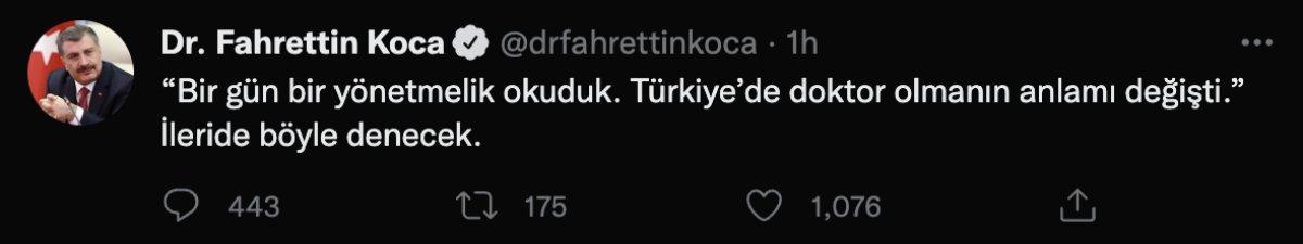 Fahrettin Koca'dan sağlıkçıları heyecanlandıran paylaşım