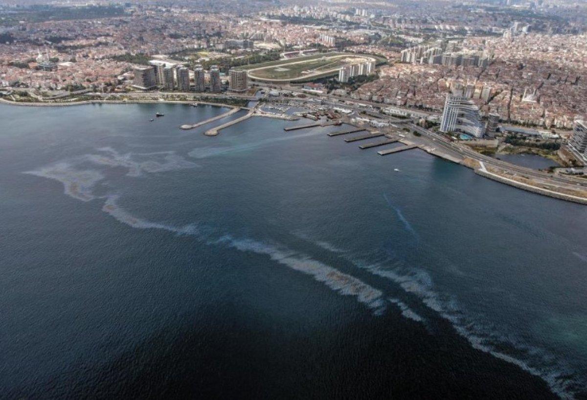 Zeytinburnu sahilinde mazot kirliliği