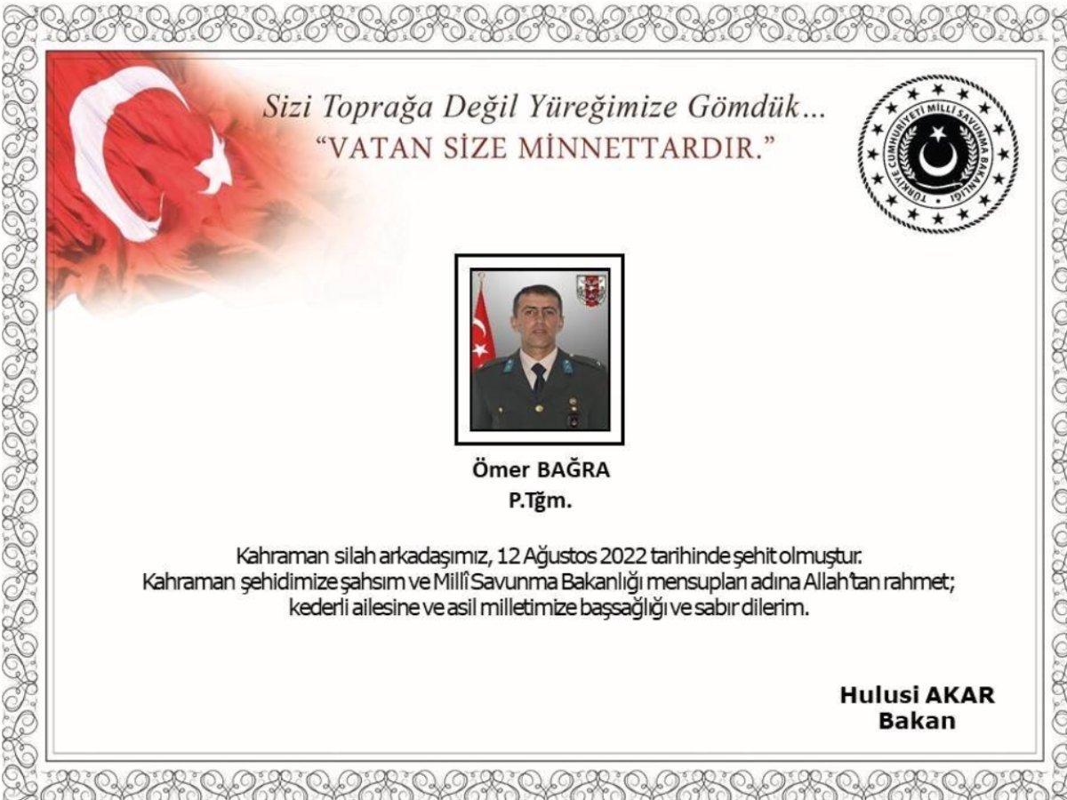 Pençe-Kilit şehidi Piyade Teğmen Ömer Bağra, Siirt'te son yolculuğuna uğurlandı