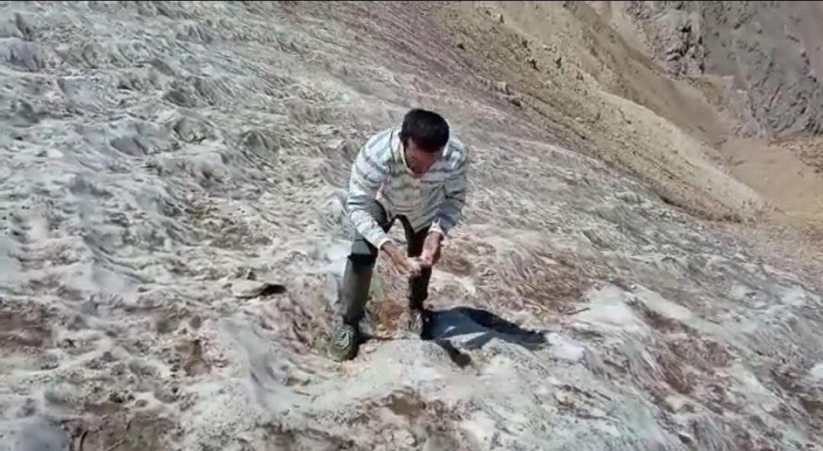 Batman'da 3 bin rakımlı Mereto Dağı'nda kar helvası yediler