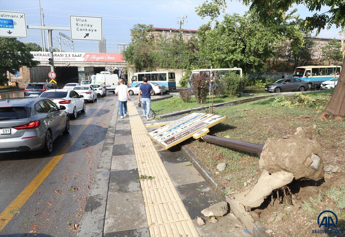 Ankara'da şiddetli fırtına ve sağanakta 1 can kaybı