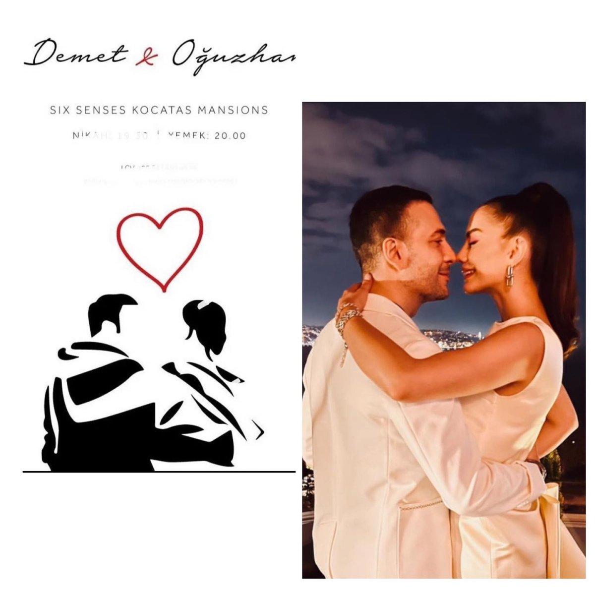 Demet Özdemir ile Oğuzhan Koç'un nikah davetiyesi