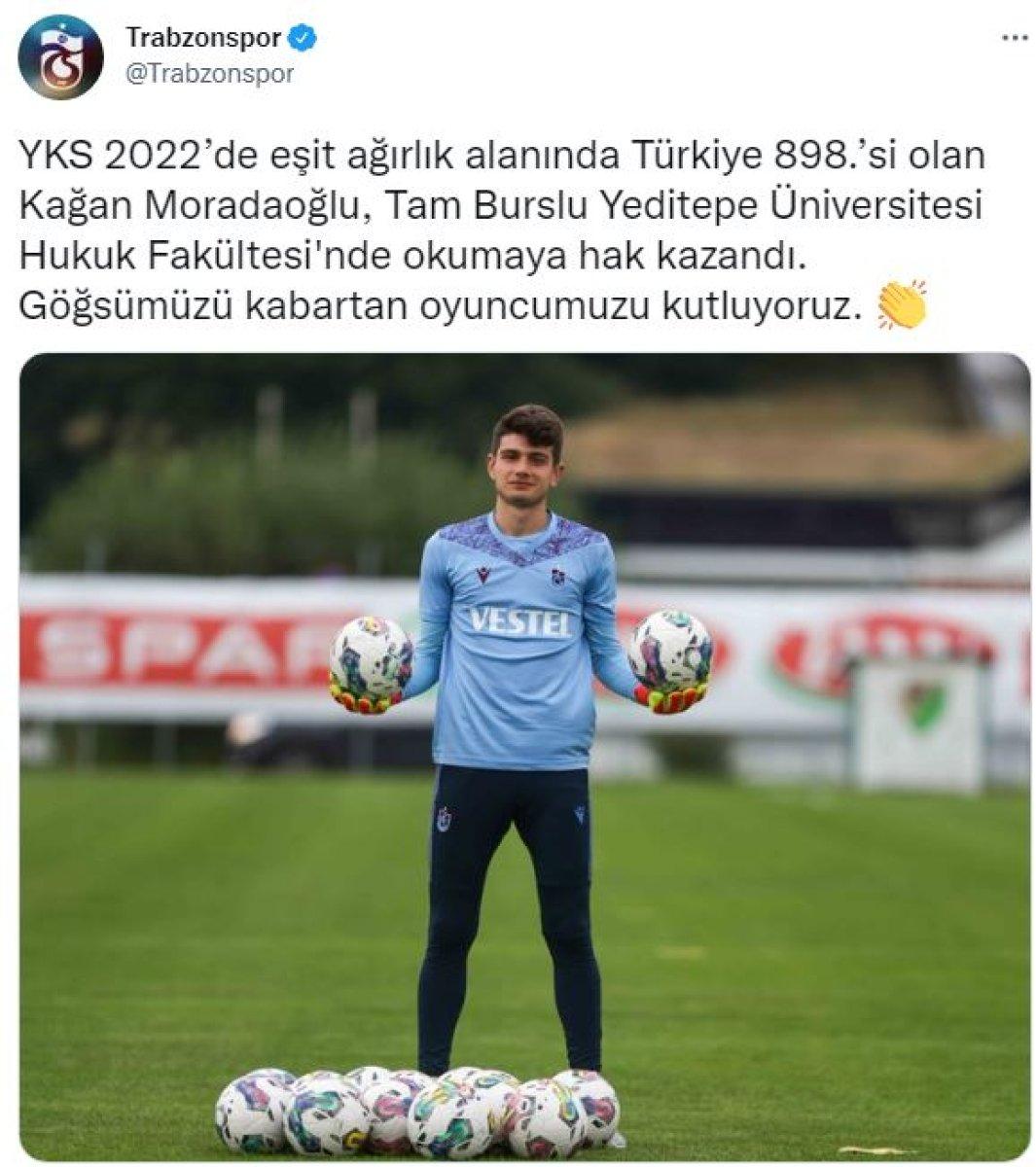 Kağan Moradaoğlu, hukuk fakültesini kazandı