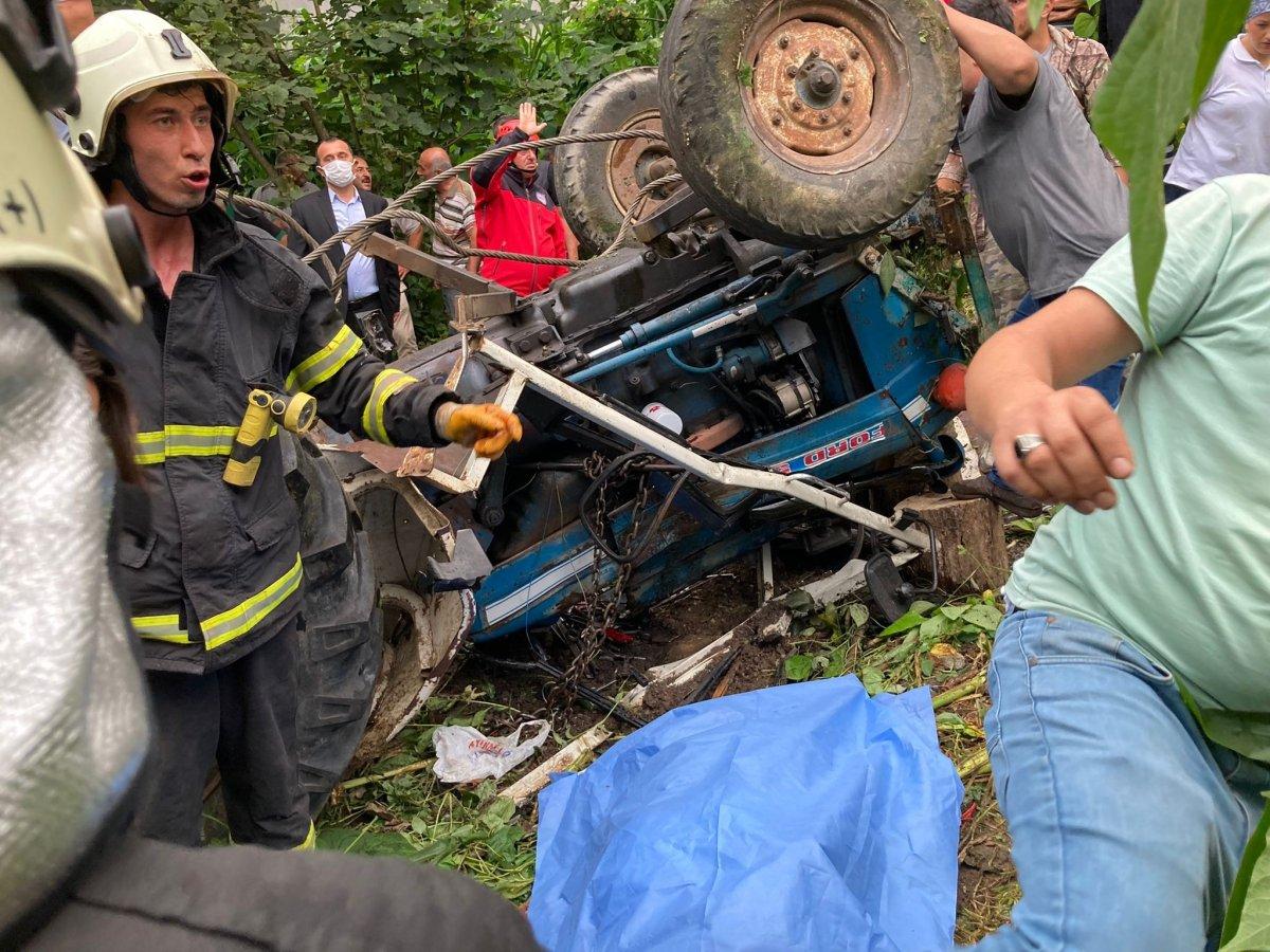 Ordu’da devrilen traktörün altında kalan baba hayatını kaybetti