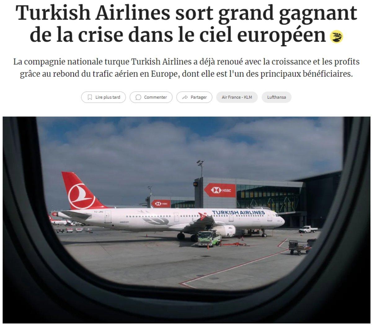 Fransız basını: THY, Avrupa semalarındaki krizin en büyük kazananı