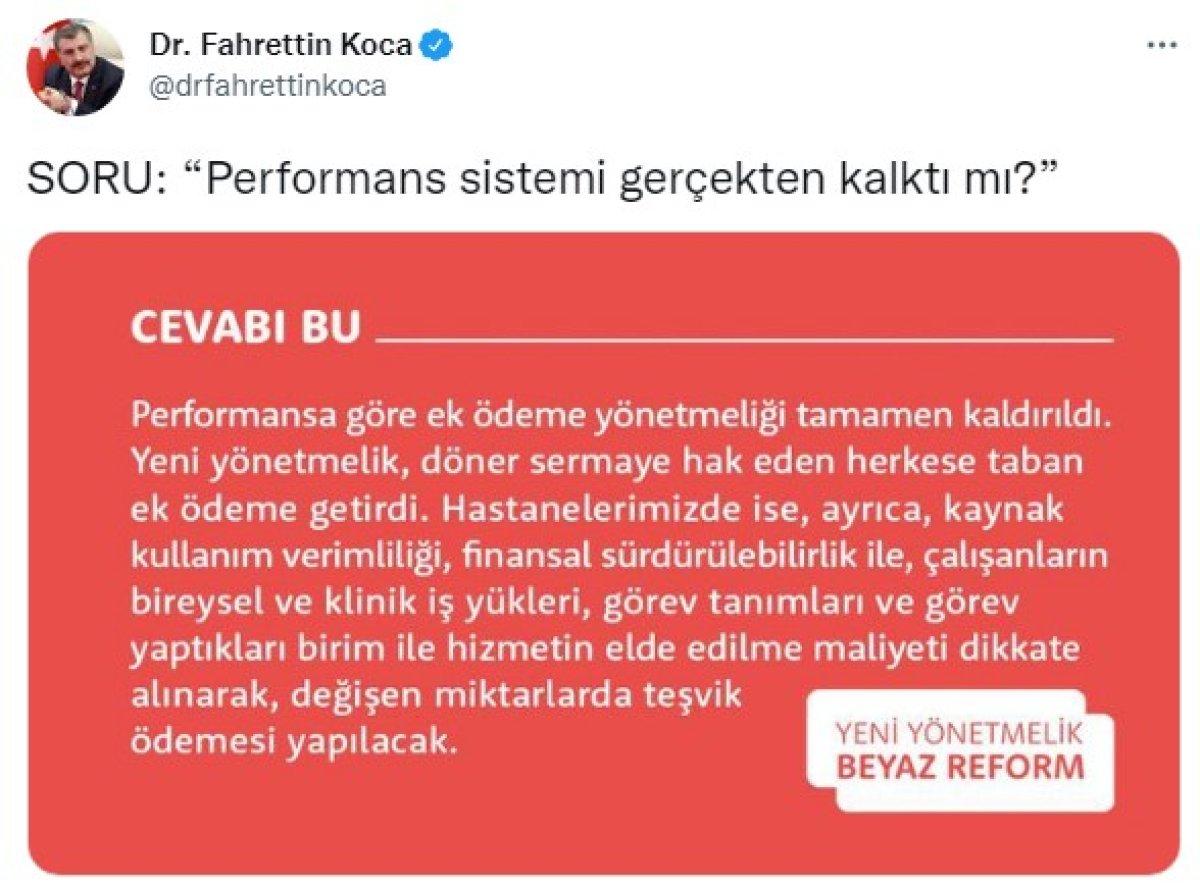 Fahrettin Koca, ek ödeme yönetmeliğiyle ilgili merak edilenleri yanıtladı
