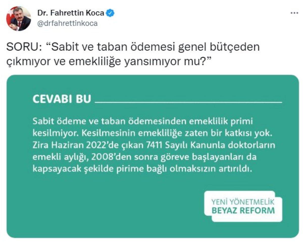 Fahrettin Koca, ek ödeme yönetmeliğiyle ilgili merak edilenleri yanıtladı