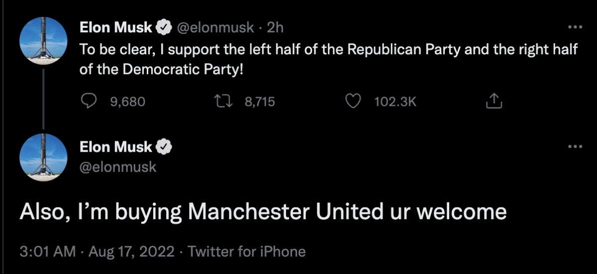 Elon Musk: Manchester United'ı satın alıyorum