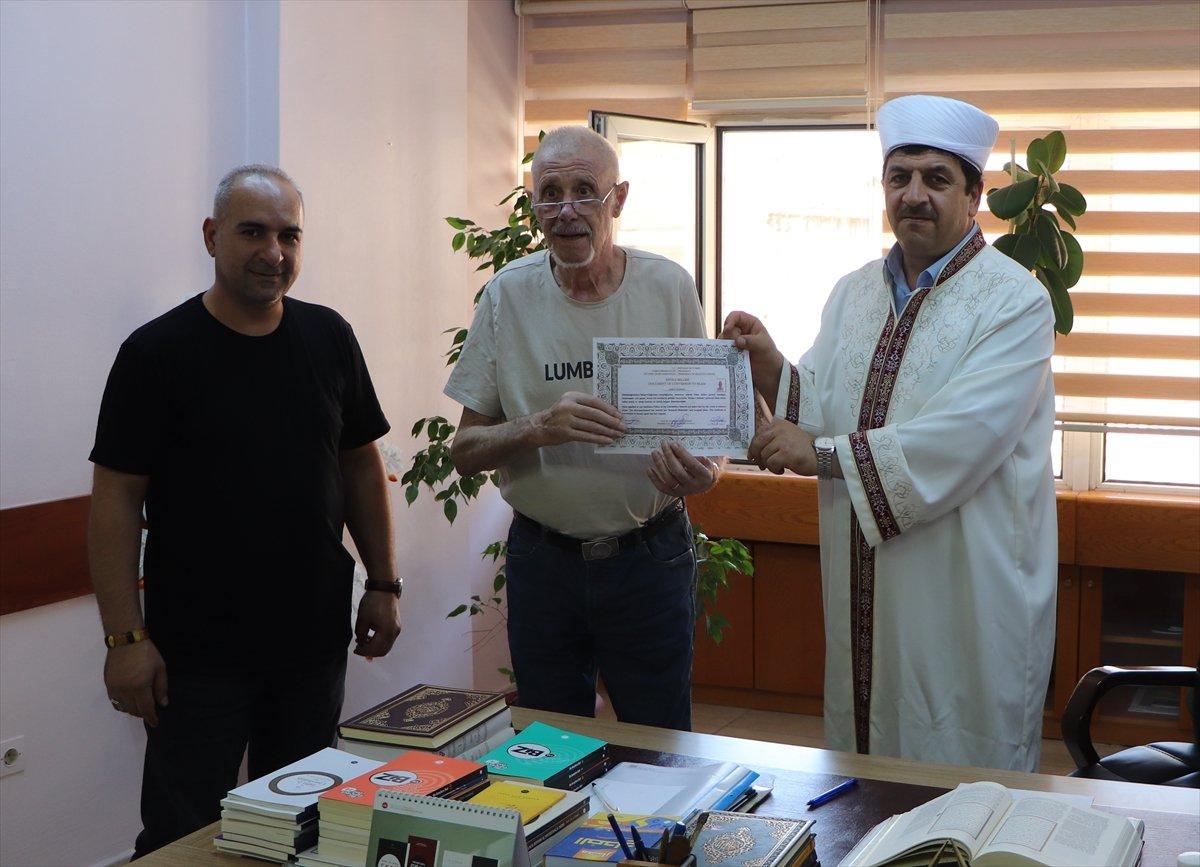 85 yaşındaki Fransalı Emile Elazığ'da Müslüman oldu