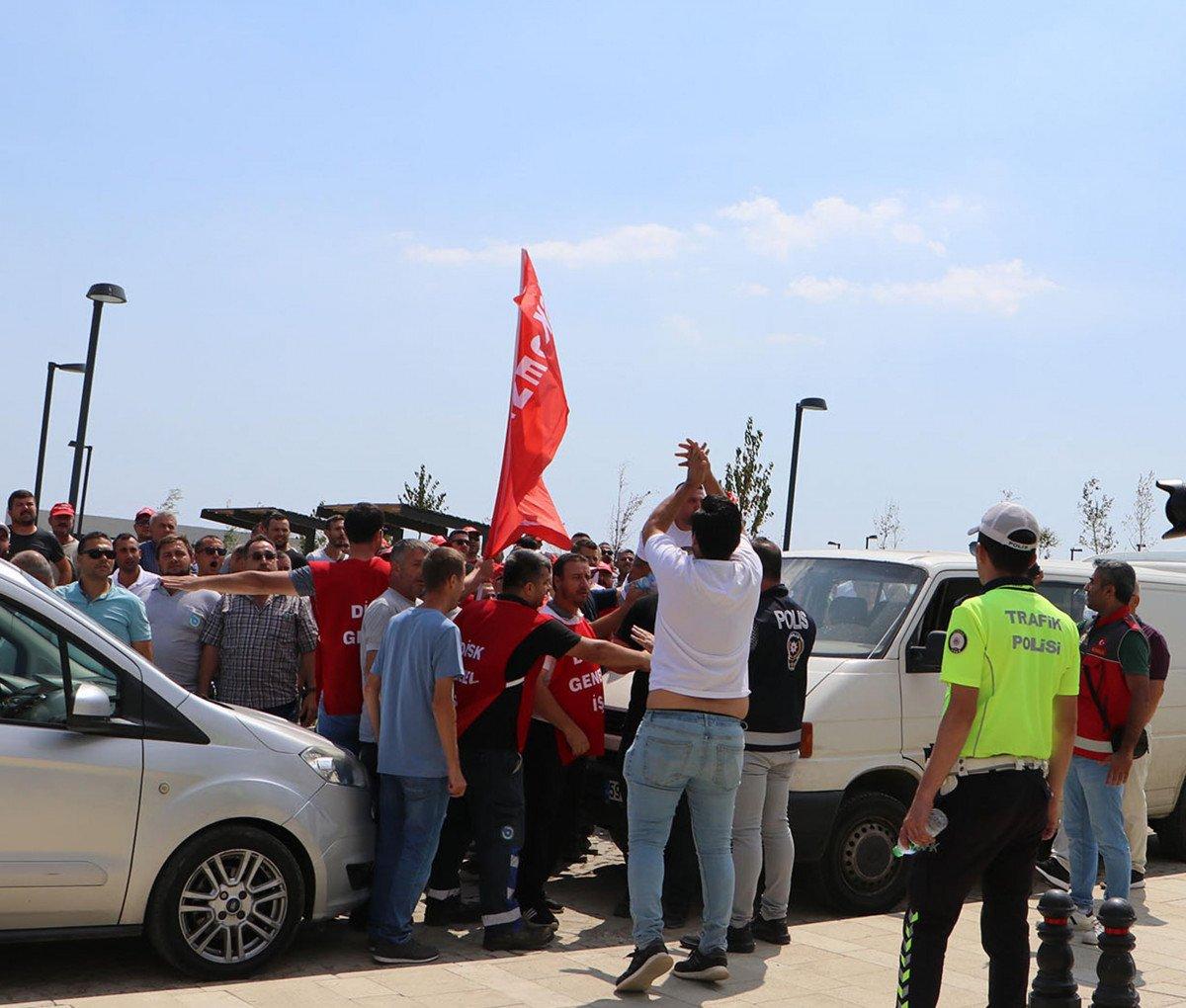 Tekirdağ'da belediye işçilerinden 'ek zam' eylemi